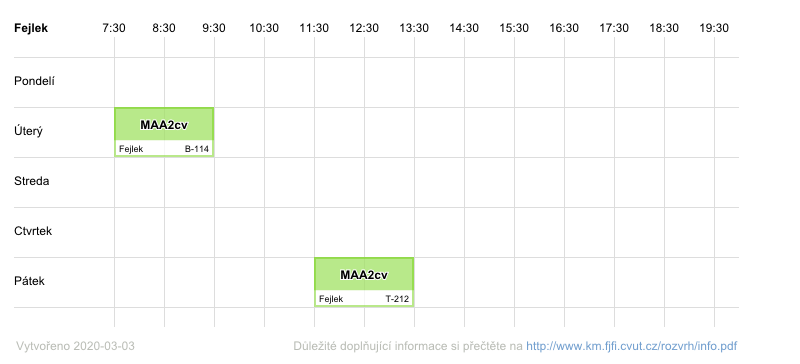 timetable